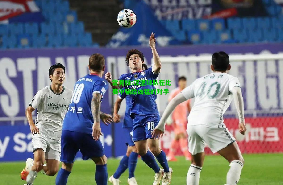 雷竞技:汉堡球队在比赛中输给凶猛的对手