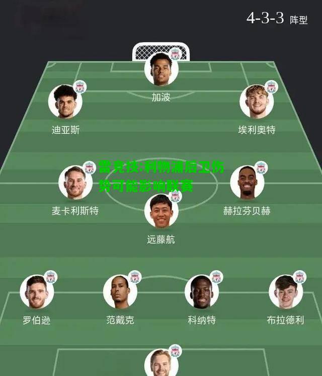 雷竞技:利物浦后卫伤势可能影响联赛