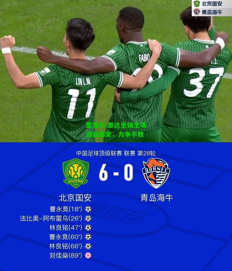 雷竞技:泰达坐镇主场迎战国安，力争不败